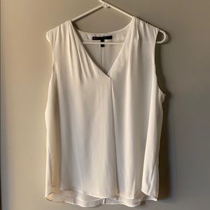 White flowy double layer blouse
